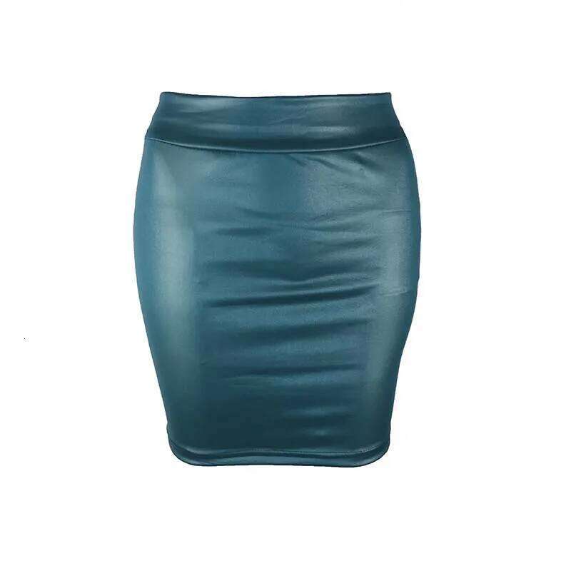 Black Slim Imitation Leather Pencil Mini Skirt High Waist Sexy Fashion Korean Short Skirts Women Wholesale Summer Sweet Z260314