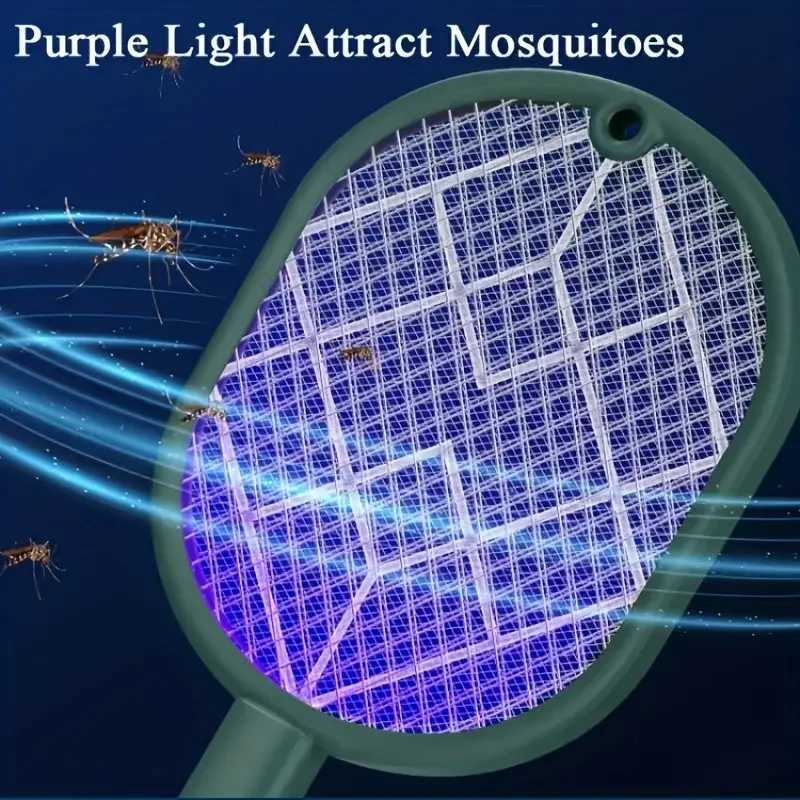 USB rechargeable electric mosquito swatter household mosquito killer lamp two in one mosquito repellent artifact fly swatter pow H260313