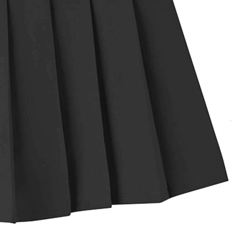 Girls Summer Dress Kids Fashion Solid Color Pleated High A-Line Children Casual Elastic Waist Mini Skirt Bottoms Z260314