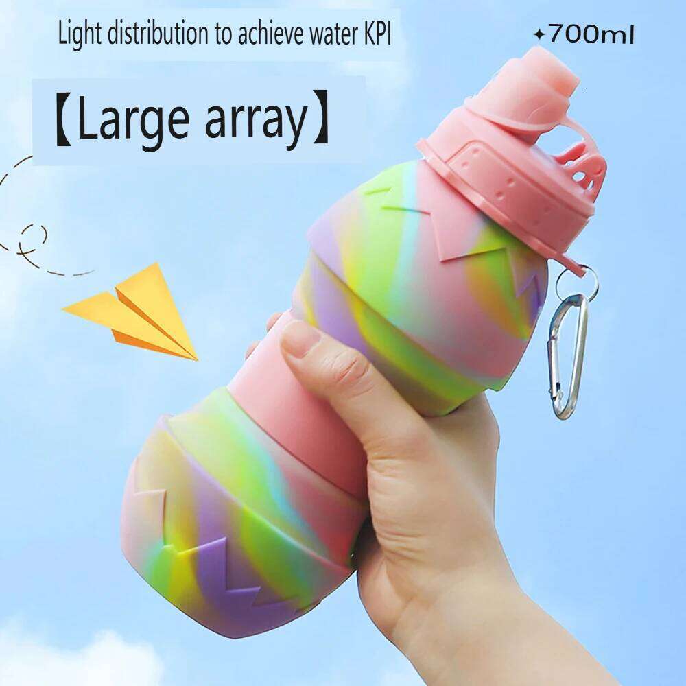 Foldable Eggshell Telescopic Silicone Portable Durable Camouflage Water Bottle Creative Cup 700ml Sports Kettle Z260313