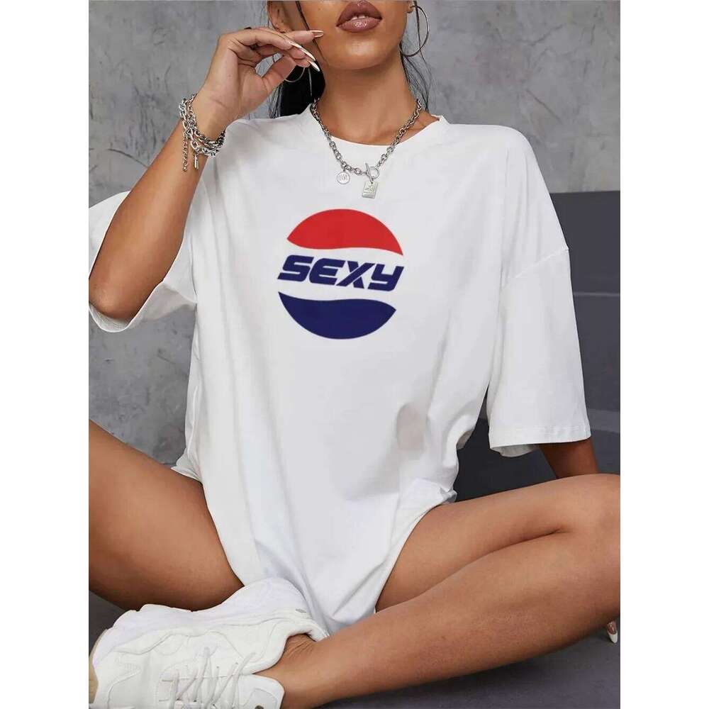 Spoof Brand Tshirt For Womens Summer Cotton T-Shirts Street Loose O-Neck Tops Soft Comfortable Short Sleeve Tees Woman Clothes Z260314