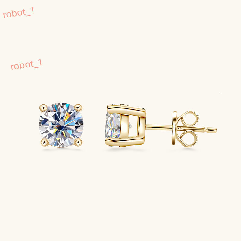 Best Quality Diamond Charm Earrings Lightweight Comfortable 925 Silver Gold Plated Unisex Jewelry Gift Engagement Daily Wear