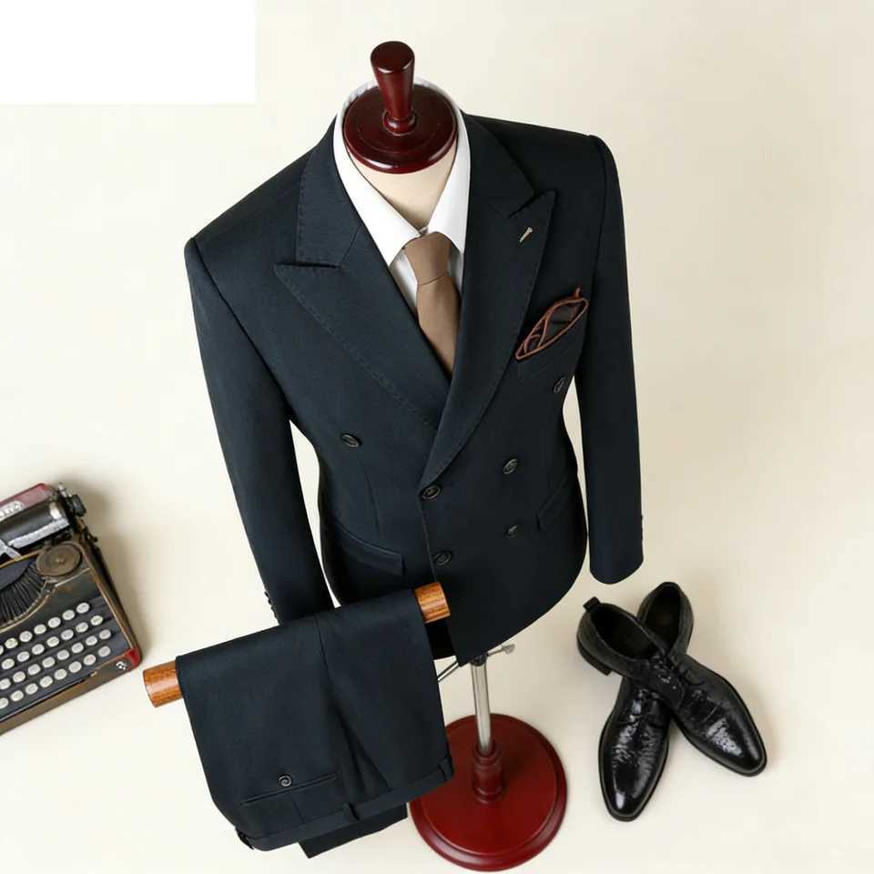 Slim Fit Wedding Tuxedo Set for Men Groomsmen Formal Business Mens Blazer Suit Ensemble M260313
