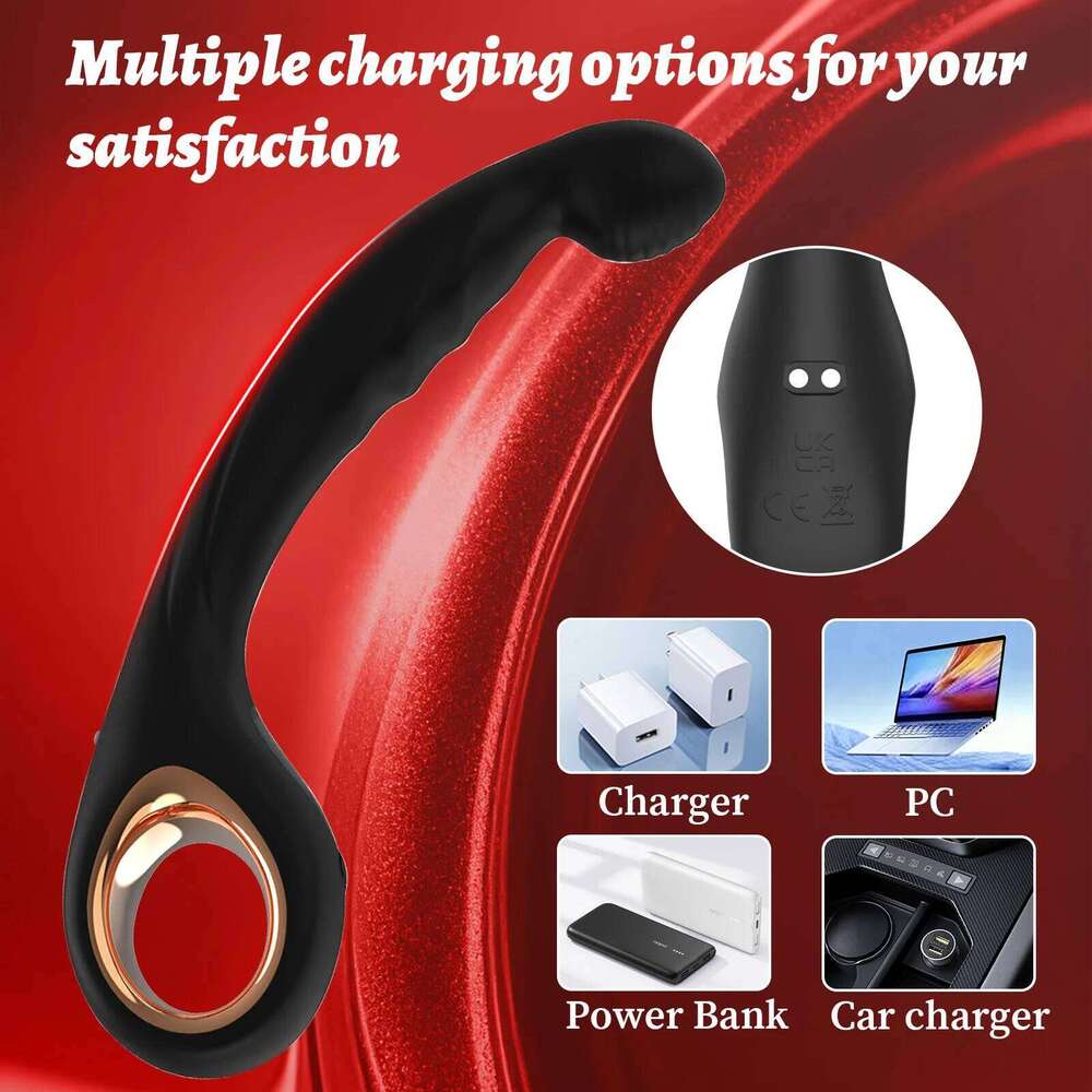 Handheld LCD Butt Vibrator G-spot Stimulator Vibrating Anal Plug Electric Dildo Prostate Massager Sex Toys For Men Women 26H0313