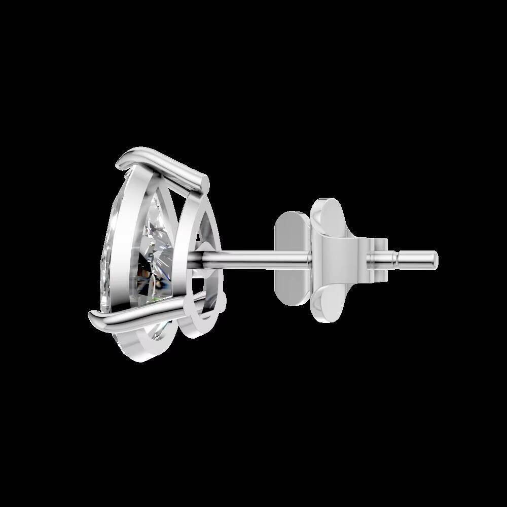 Dazzling 14K Solid Gold Moissanite Earrings Women Solitaire Pear Cut Studs Wedding Party Gift High End Luxury Jewelry