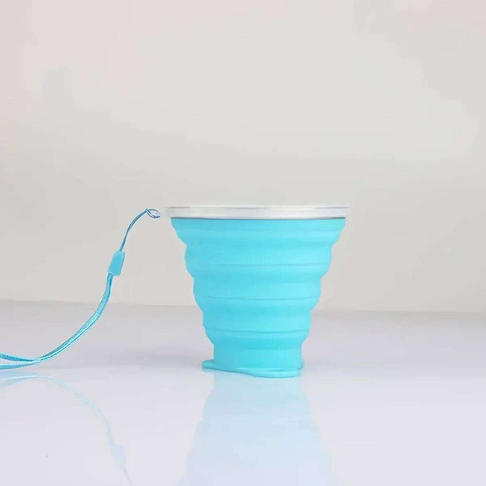 Blue Food Grade Good-looking Drinking Travel Portable Folding Mouthwash Cup One Pack Z260313