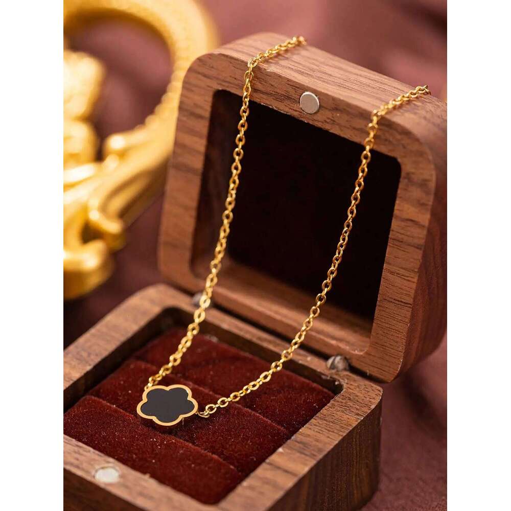 1PC Stainless Steel Pendant Necklace Cr And Flower Design for Women Versatile Occasion Jewelry Unboxed H260312