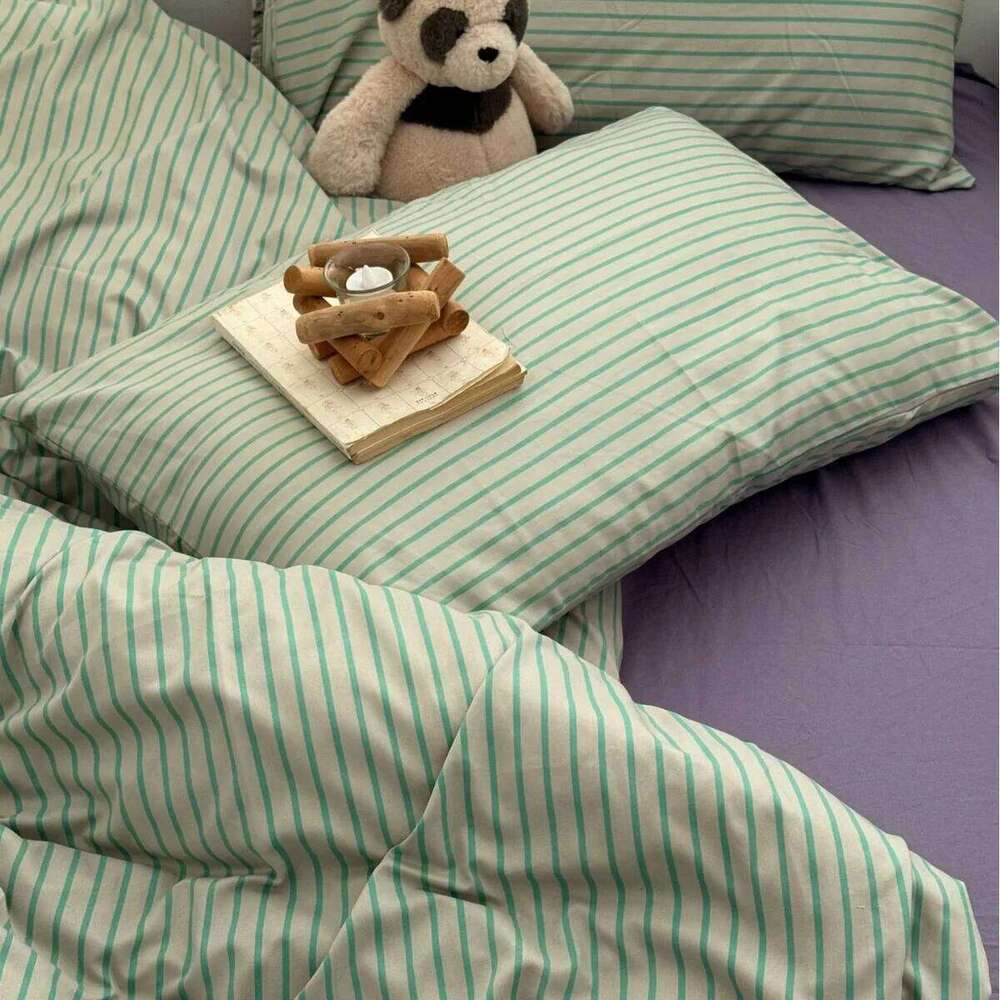 Bed Linen Duvet Cover Comforter Sets Striped Blogger Style Bedding 4pcs Simple Mix Match Student 3pcs Set of Sheets H260312 - view 5