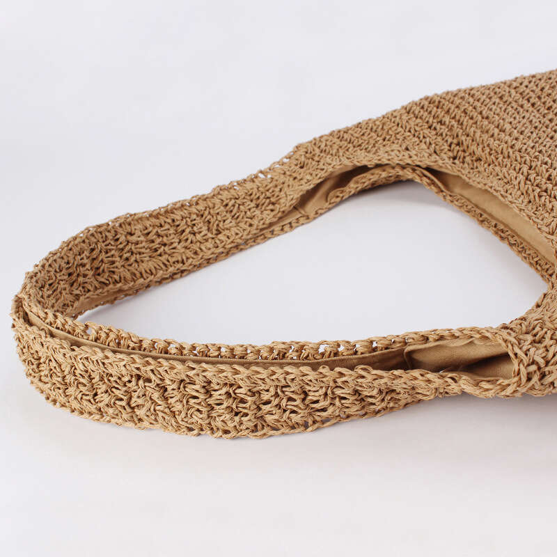 One-Piece Dropshipping European And American Single Shoulder Woven Mori Style Handmade Crochet Casual Large Capacity Beach Women's Bag