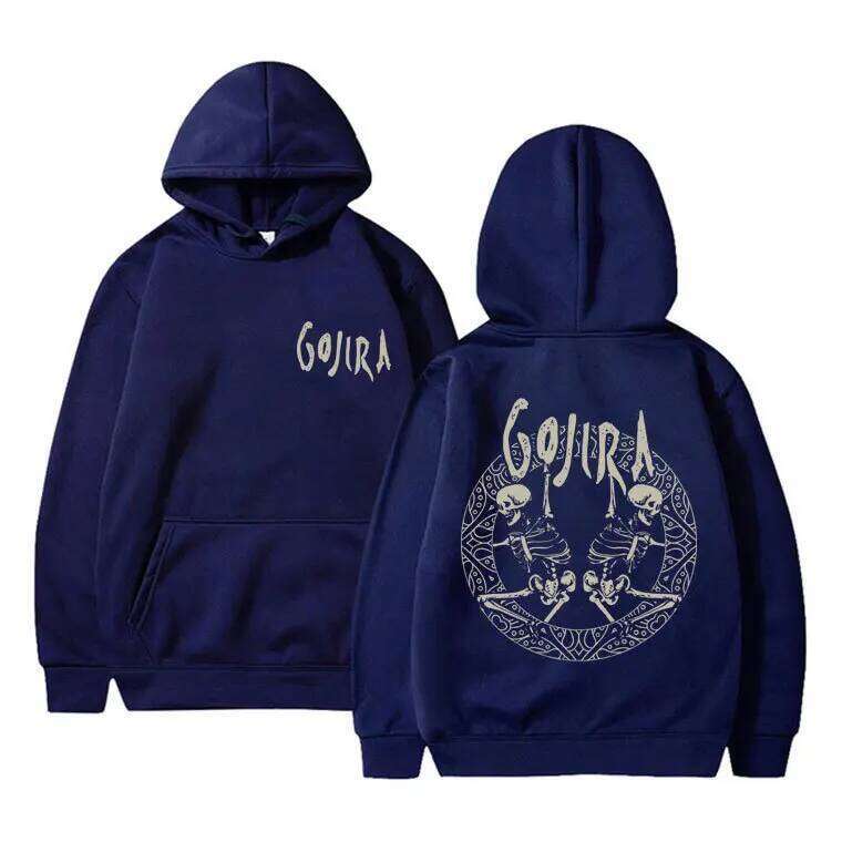 Metal Band Gojira Skeleton Double Sided Graphic Print mens Autumn fleece Hoodie Long Sleeve Fashion Streetwear Z260314