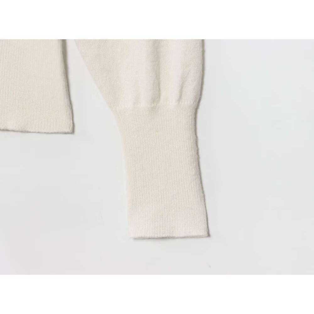 Zevity New 2025 Women Euro Fashion Off Shoulder Solid Casual Knitting Sweater Female Chic Long Sleeve Pullovers Coat Tops SW9422 Z260314