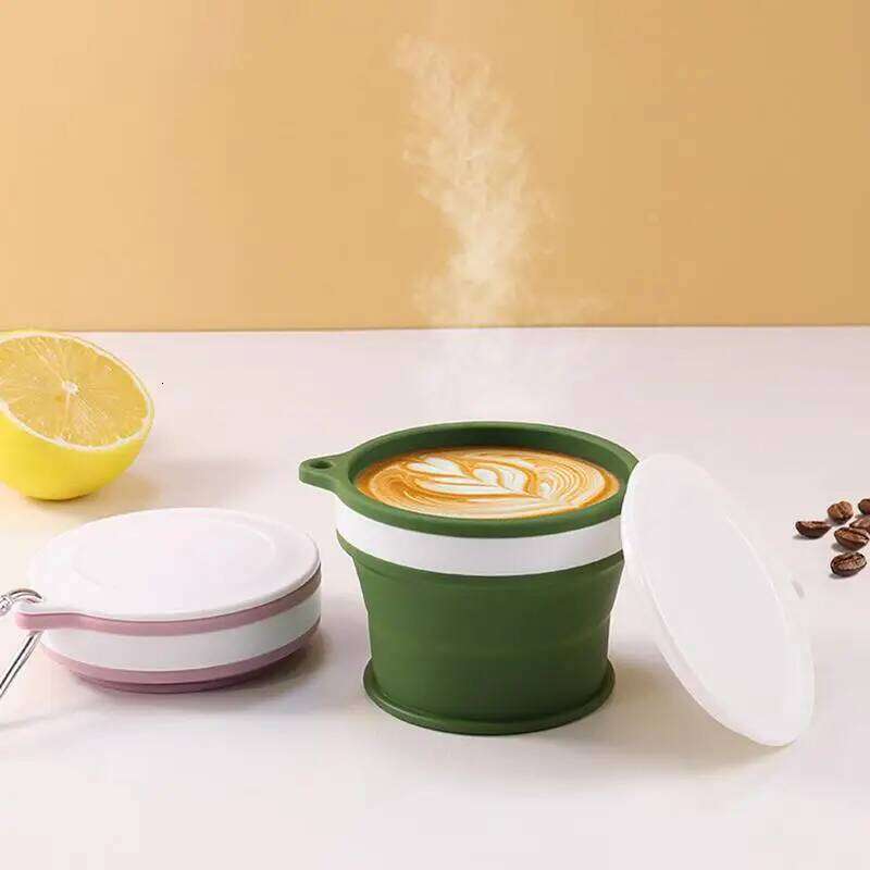 Cups Travel Folding Portable Silicone Foldable Mug Camping Leak Proof Expandable Drinking Cup For Z260313