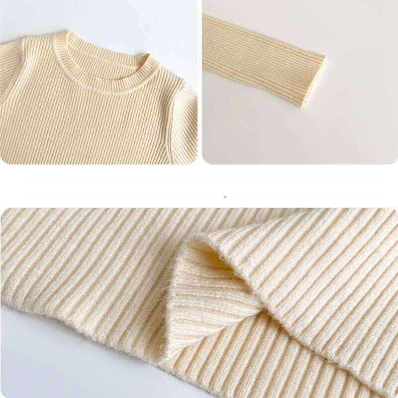 2025 Autumn Winter Women Sweater Fashion O-neck Slim Jumper Solid Long Sleeve Basic Pullovers Elastic Knitted Base Layer Tops Z260313