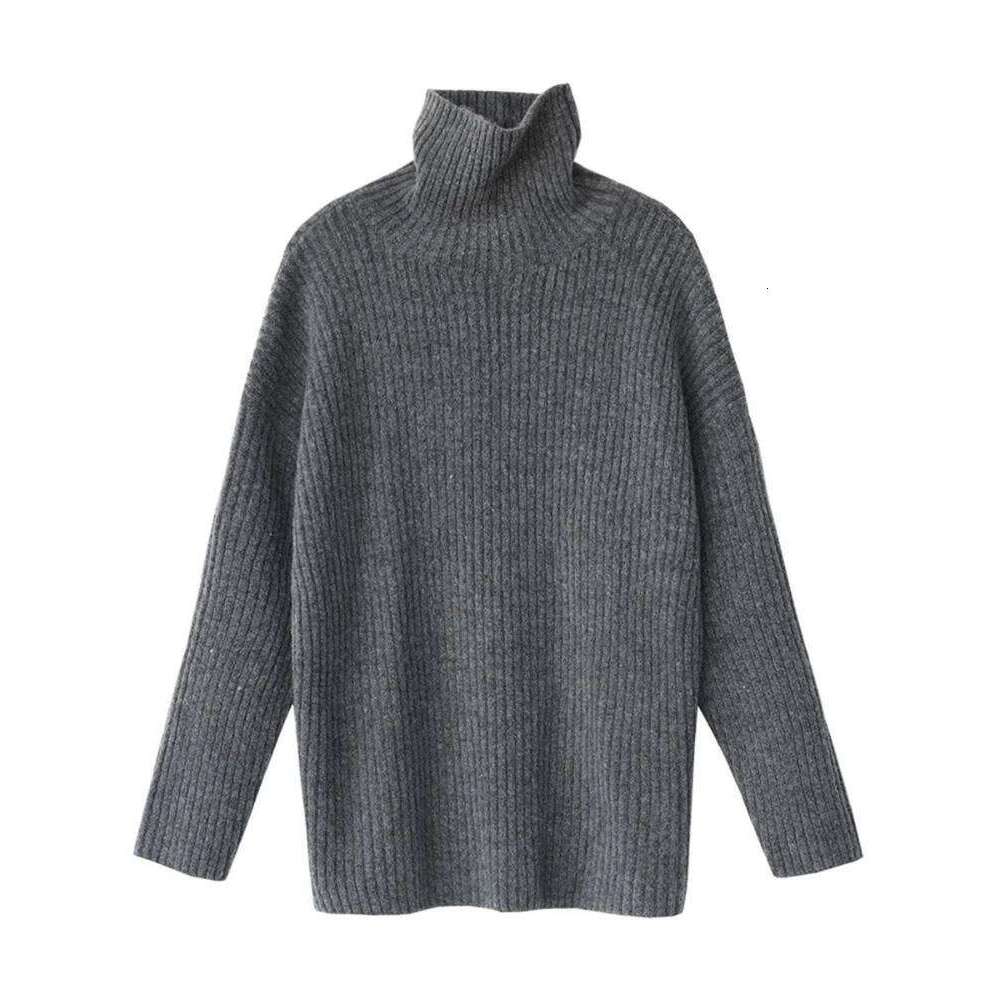 Long Sleeve Solid Comfortable Jumpers Korean Style Turtleneck Pullovers 2025 Autumn Winter Loose Casual Warm Knitted Sweater Z260313