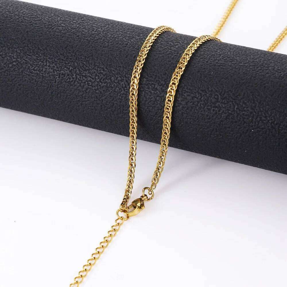 2mm Stainless Chopin Chain Simple Silver Color Men Necklace Fashion Titanium Steel Women's Jewelry Accessories H260312