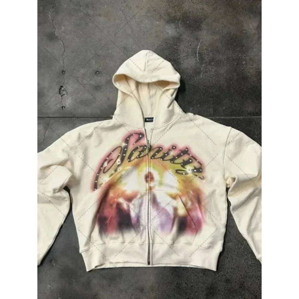 American Retro Autumn Winter High Street Design Cardigans Men And Women Harajuku Aesthetics Hooded Sweatshirt Jackets Z260315