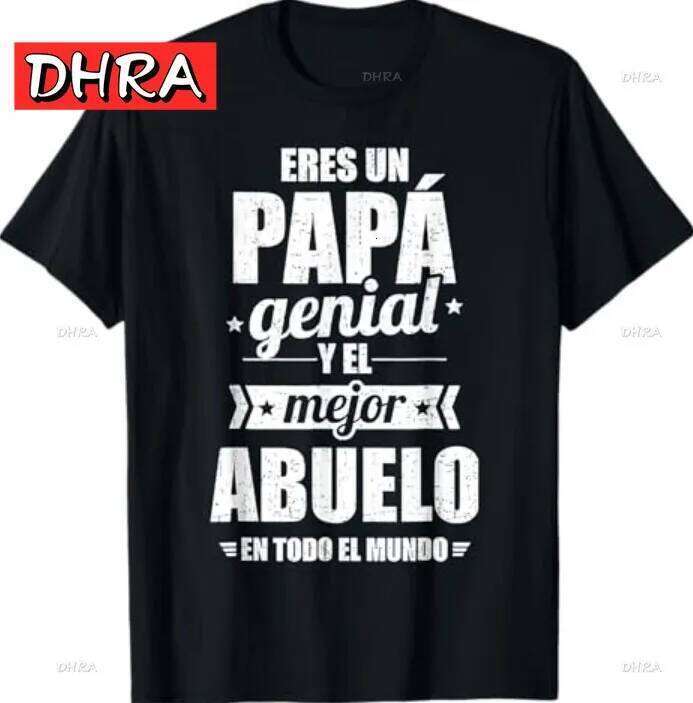 Eres Un Papa Genial Y Mejor Abuelo En Todo El Mundo T-Shirt Daily Funny For Men And Women Tee Trendy Relaxed Graphic Tees Z260314