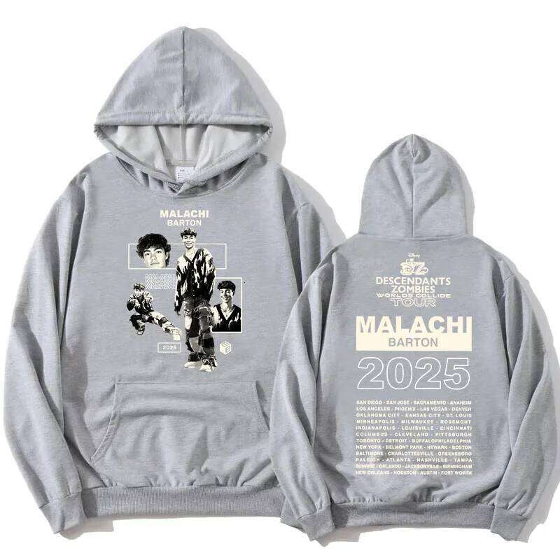 Zzombies Worlds Collide Tour 2025 Hoodies Malachi Barton Actor Graphic Sweatshirts Fashion Long Sleeve Hooded Pullovers Printed Z260314