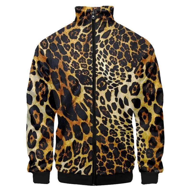 Leopard Print Zipper Hoodies Sweatshirts 3D Printed Jackets For Men Women Clothing Casual Fashion Trendy Unisex Coat Jacket Tops Z260313