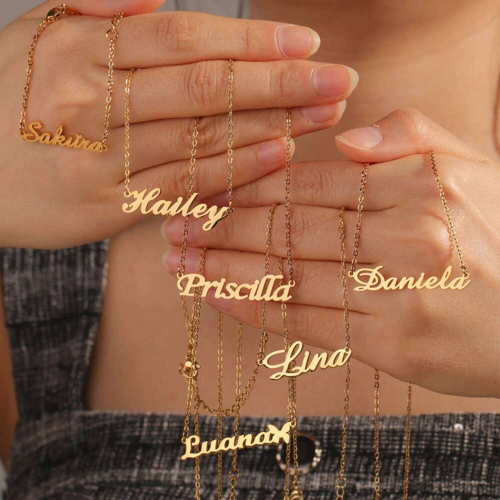 Custom Necklace for Women Men Stainless Steel Customized Personalized Arabic Name Choker Chain Jewelry Valentine's Day Gift H260312
