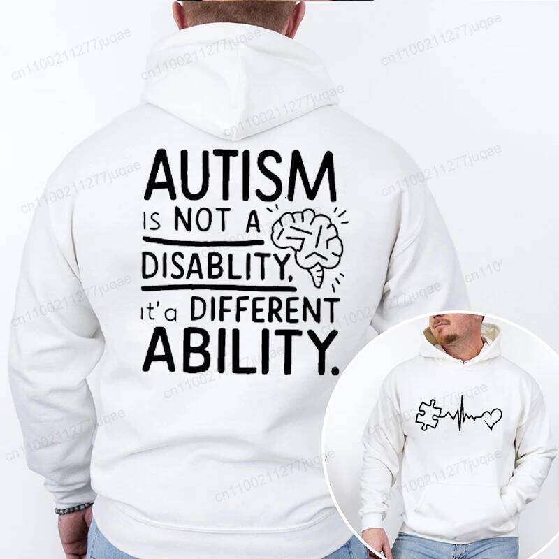 Not Disability It's A Different Ability Print Men Women Hoodies Autism Fashion Personality Sweatshirts Z260314