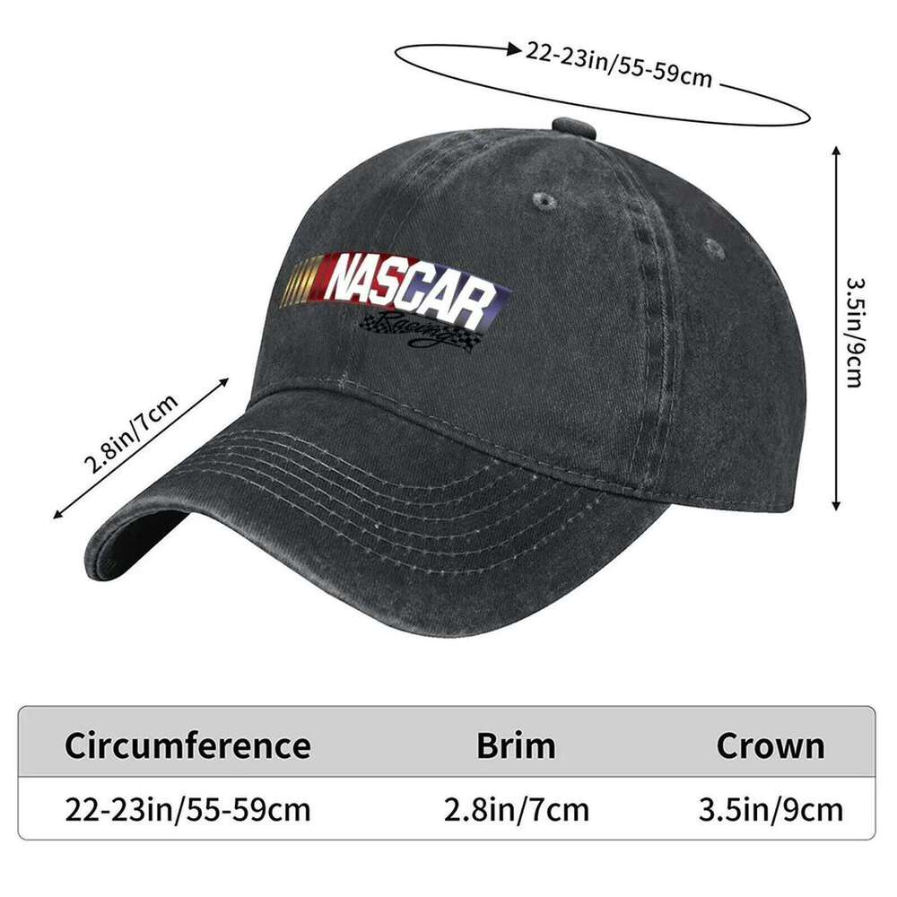Nascar Racing Cool Sticker Baseball Cap Visor Snap Back Sun Hat For Children Men's Women's Z260313