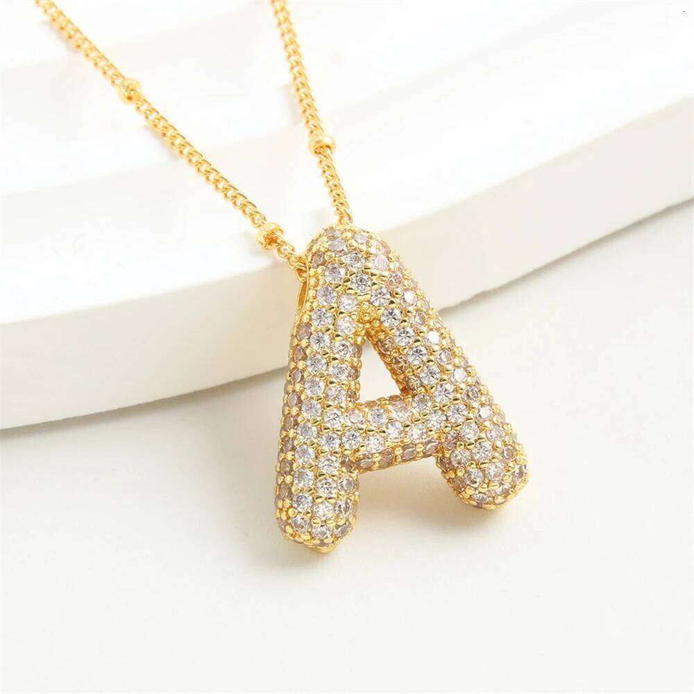 Vintage Stainless Steel Golden letter pendant A-Z Alphabet Initial Necklace for Women Box Chain Collar Jewelry Gift H260312