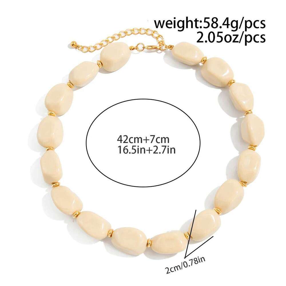 Salircon 5 Styles Bohemian Irregular Acrylic Clavicle Chain Necklace Women Fashion Handmade Bead Choker Necklaces Party Jewelry H260312