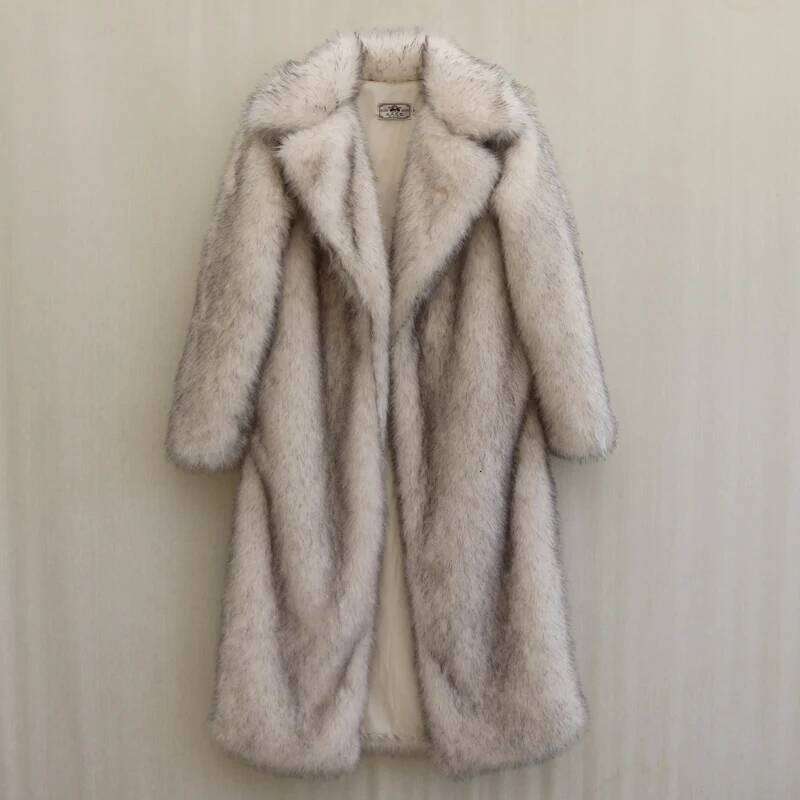 Barbiken same men's coat winter warm mink long big fur collar casual plus size Z260313