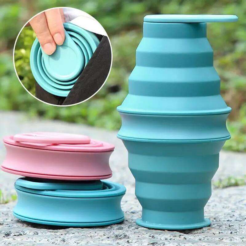 Foldable Bottle Silicone Reusable Lightweight Folding Water Bottles Portable Leak Proof Z260313