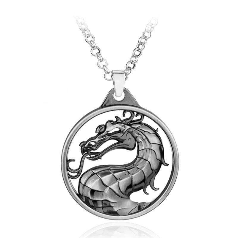Fashion Vintage Charm Game Mortal Kombat Dragon Totem necklace Holder Gift for Men Accessories H260312