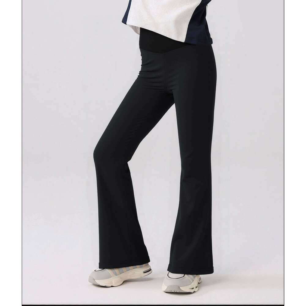 Girls Flared Pants High Waist Yoga Leggings Teenagers Stretch Elastic Waistband Kids Sportswear Trousers Autumn Spring 26Y0313