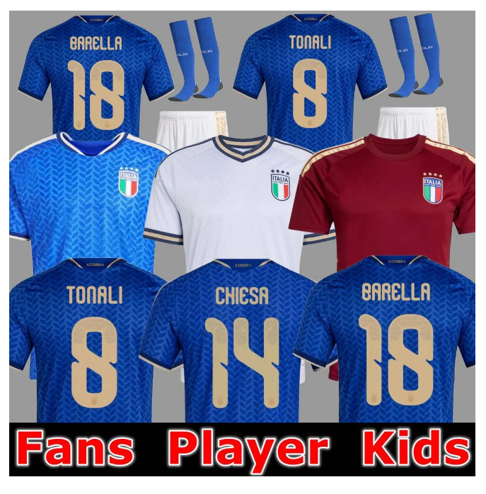 2026 World Cup Kit jersey Italy soccer jerseys men kids football shirts 2027 away home italia RETEGUI BARELLA FRATTESI PELLEGRINI tonali 26 27 ITALY