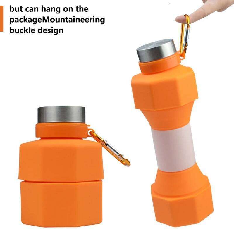 650Ml Silicone Dumbbell Shaped Kettle Weight Strong Water Drinks Accessories Blue Z260314