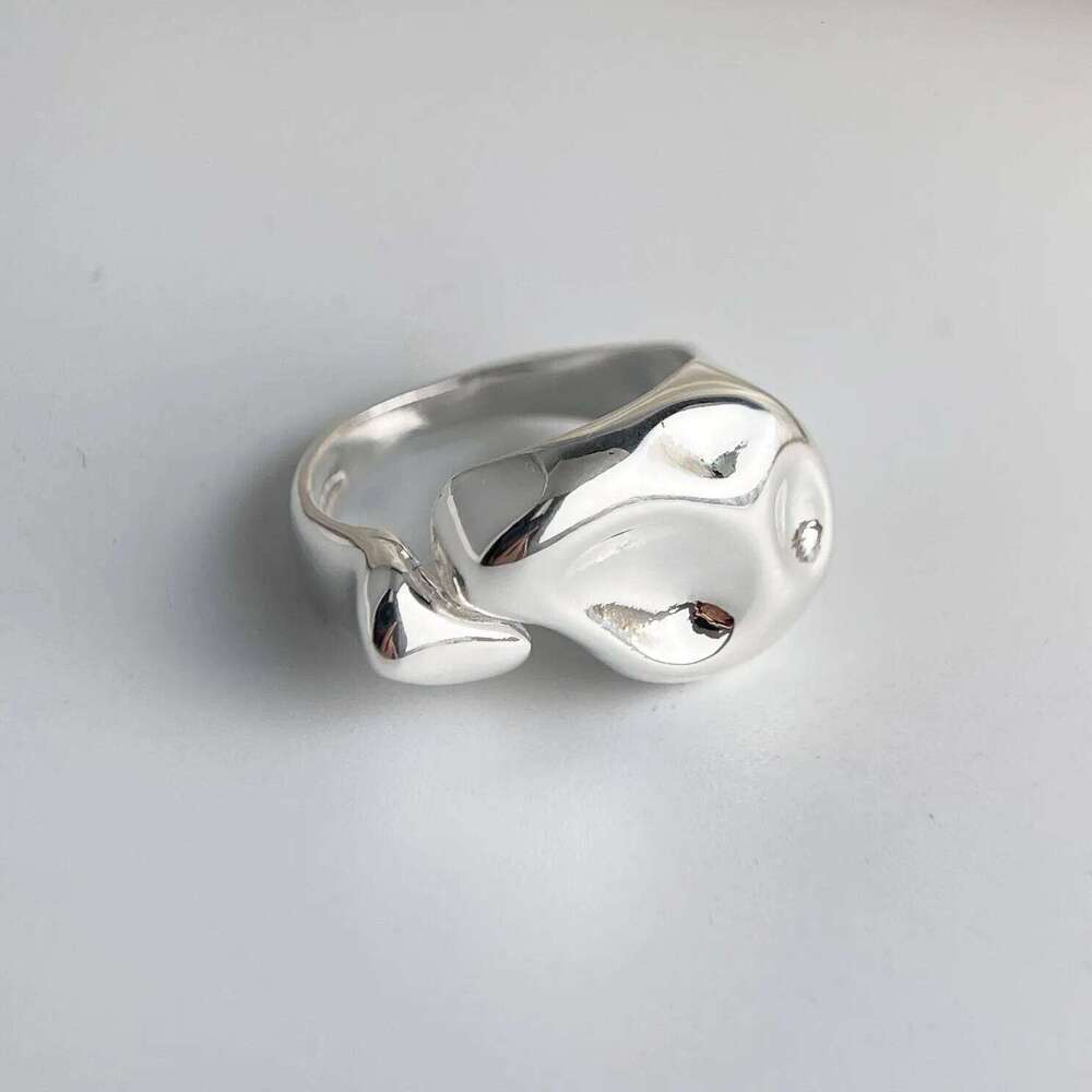 925 Sterling Silver Rings For Women Vintage Handmade Adjustable Shinning Stone Ring Fashion Female Bijoux Gift H260312