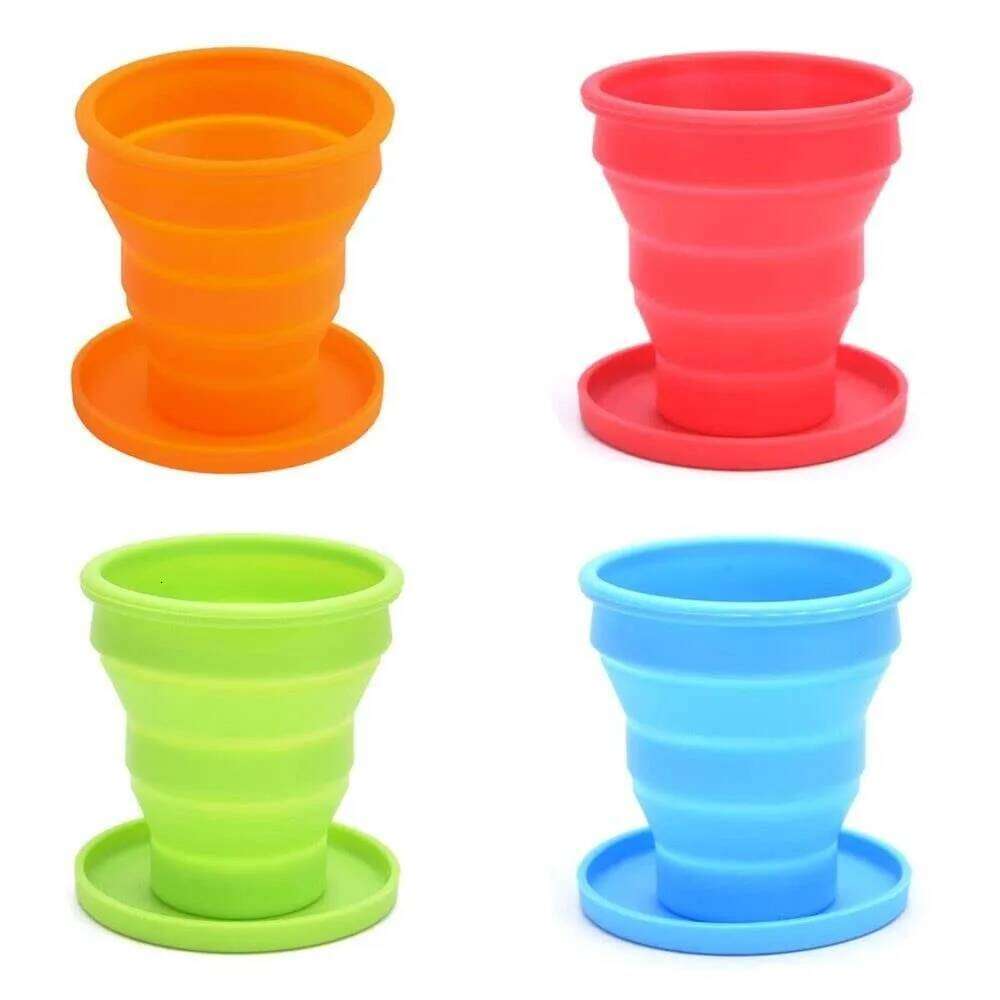 200ML Silicone Drinking Foldable Camping Cup Portable Cover Suitable for Outdoor Travel Z260313