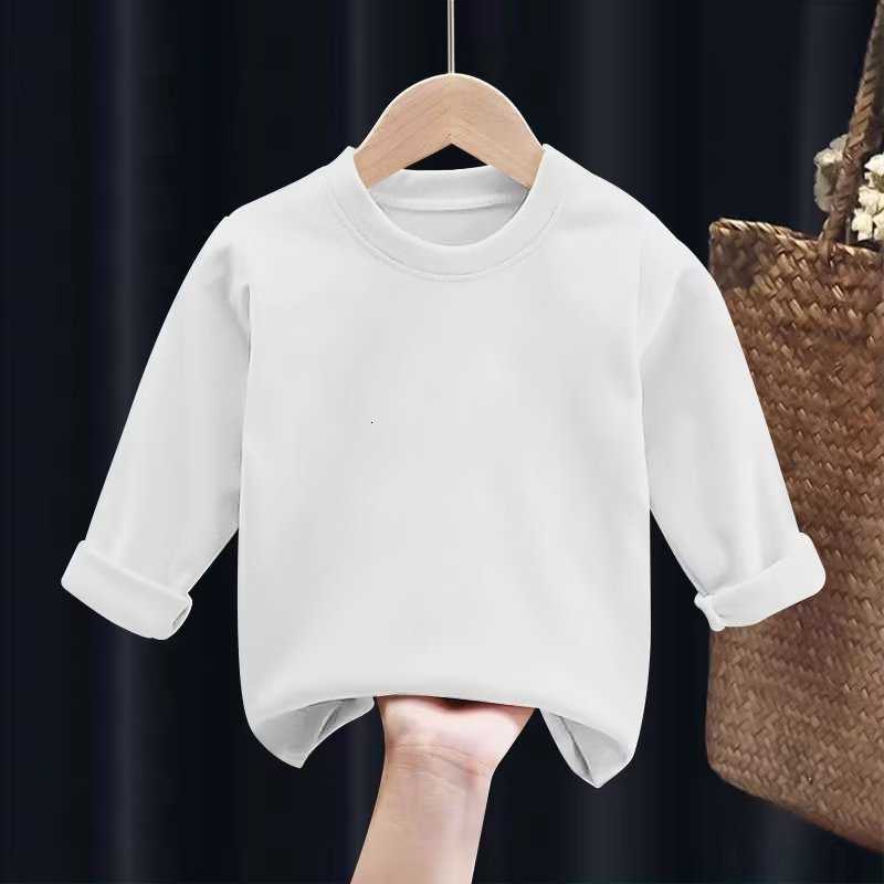 Women's T-Shirt Spring and Autumn Children's Solid Color Long Sleeve Half Turtleneck Top Simple Baby Base T-Shirt Boys' and Girls'