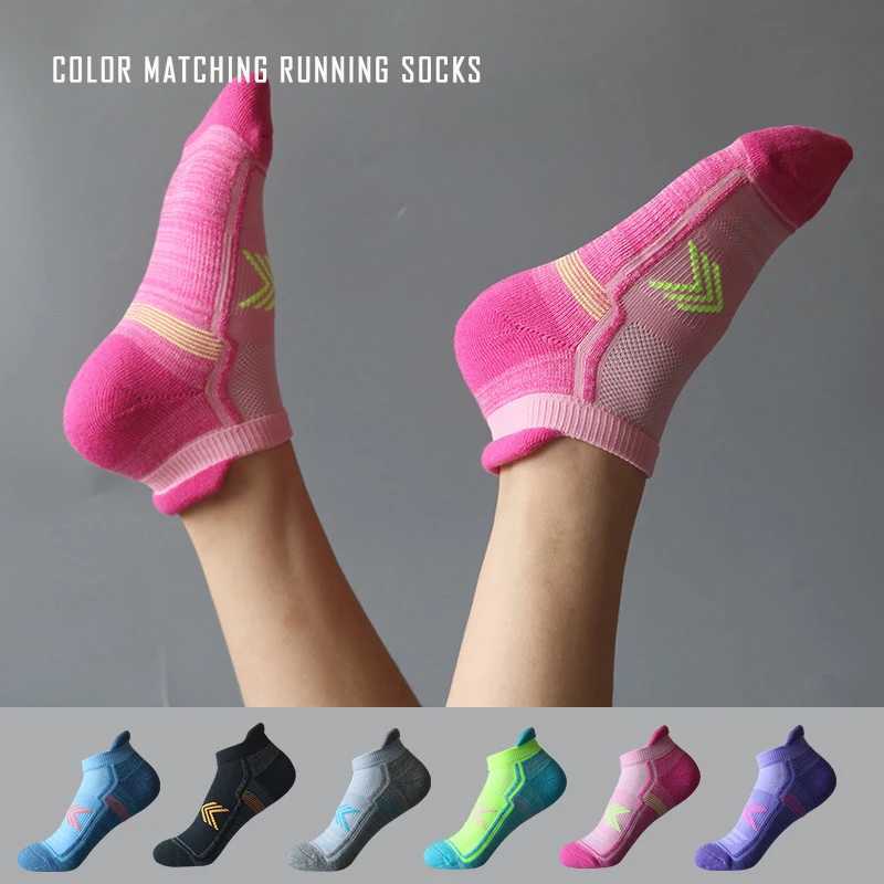 Running Socks For Women Color Matching Four Seasons With Movement Stockings Looped Breathable Short Help wear-resisting D260313