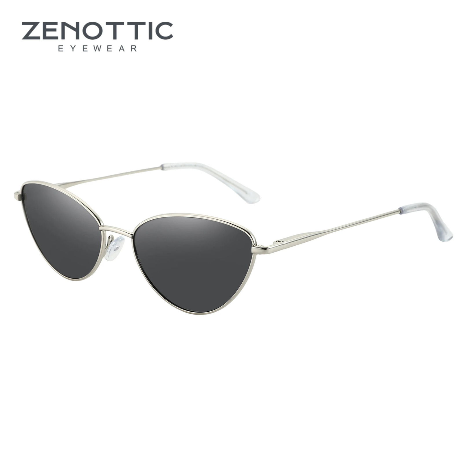 ZENOTTIC Ladies Vintage Small Cat Eye Sunglasses Fashion N Metal Frame Polarized Sun Glasses UV Protection for Women 260312