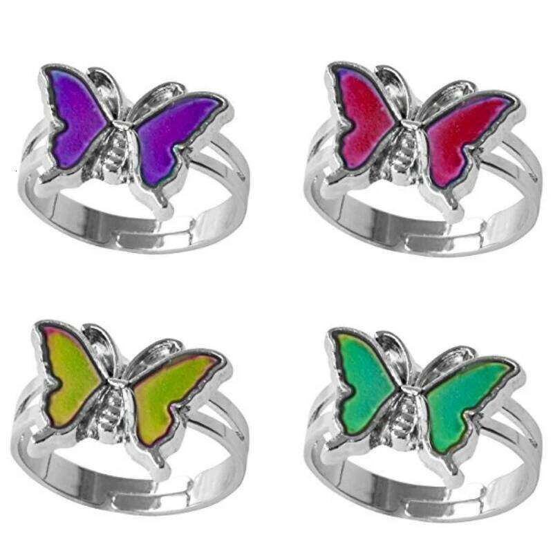 rs' Heart-Shaped Color Change Mood Adjustable Emotion Feeling Changeable Temperature Ring 1PC Dropshipping Gift H260312