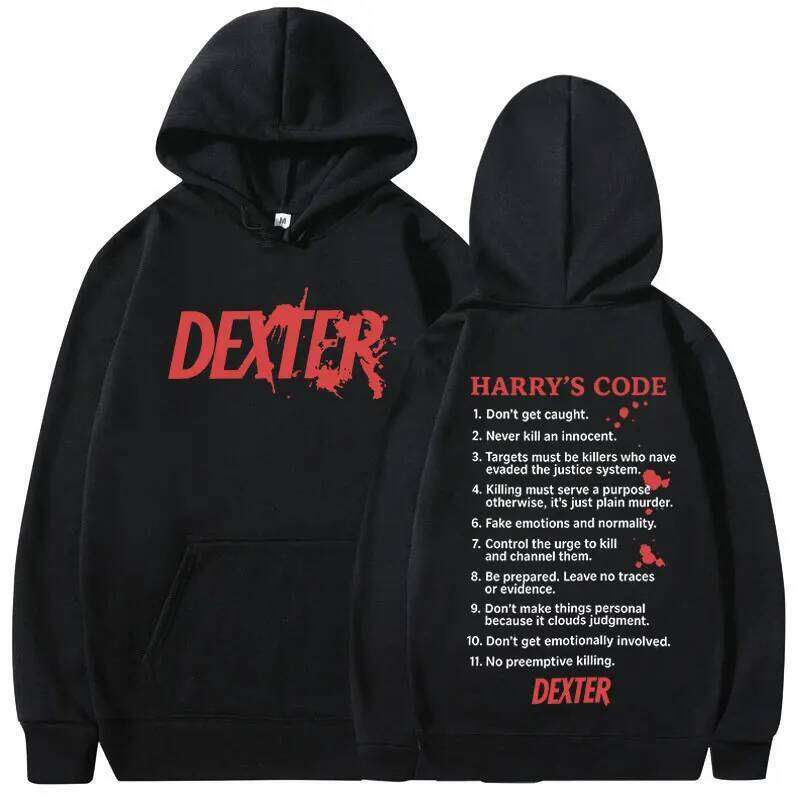 TV Play Dexter Morgan Harry's Code Men's Women's Hoodies, Oversized Casual Fashion Retro Autumn and Winter Cotton Hoodies Z260314