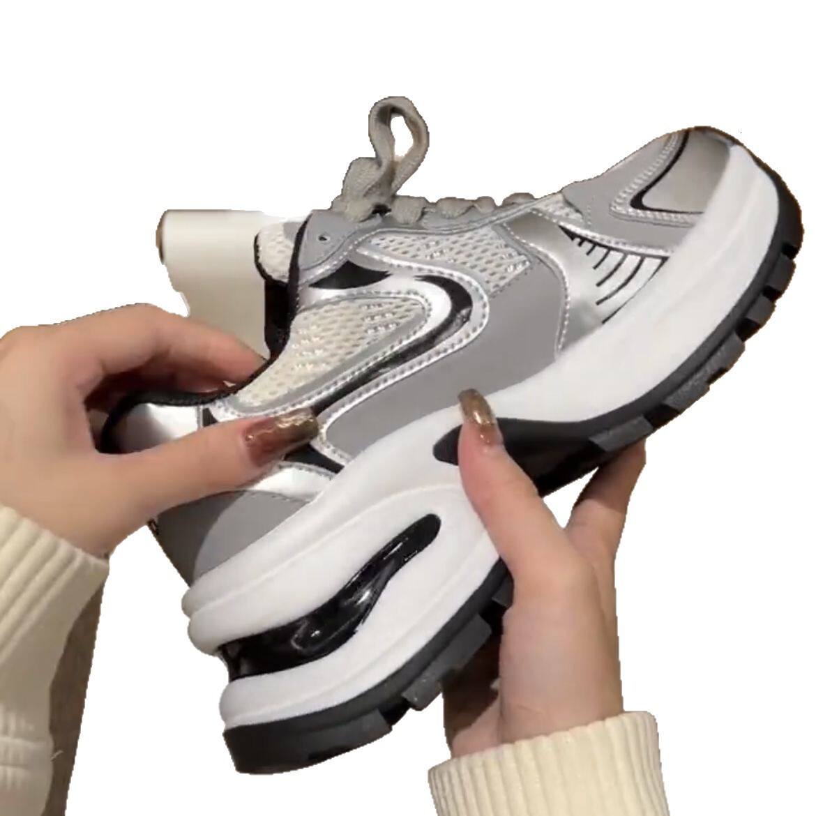 2026 New Trendy Shoes Designer Shoes Dad Shoes Versatile Thick-Soled Height-Increasing Hot-Selling Casual Sports Shoes Trendy Shoes