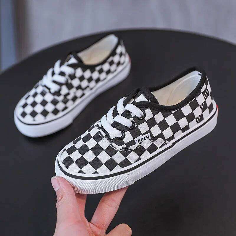 Children's Canva Spring Season Boys Women's Sports Board Shoes Korean Style Baby Parent White Casual Trendy 26Y0313