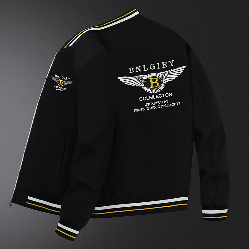 Luxury Brand Designer Clothes European-Style Men's Jacket, New Model With B Letter Bentley Heavy Embroidery, Slim-Fit Coat, Men's Cool And S