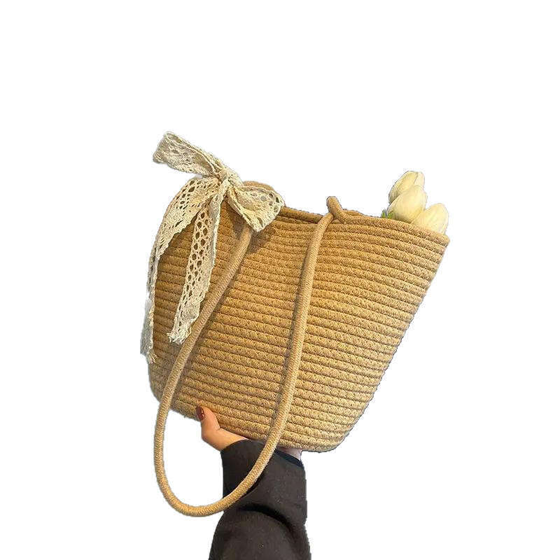 Woven Straw For Women Large Capacity New Fashion Summer Versatile Shoulder Beach Tote Bag