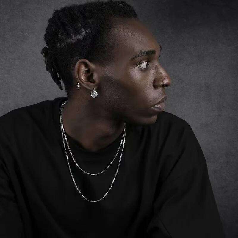 2mm Men Hip Hop Stainless Steel Basic Necklace Simple Box Chain Street Wear Jewelry Women Fashion Accessories H260312