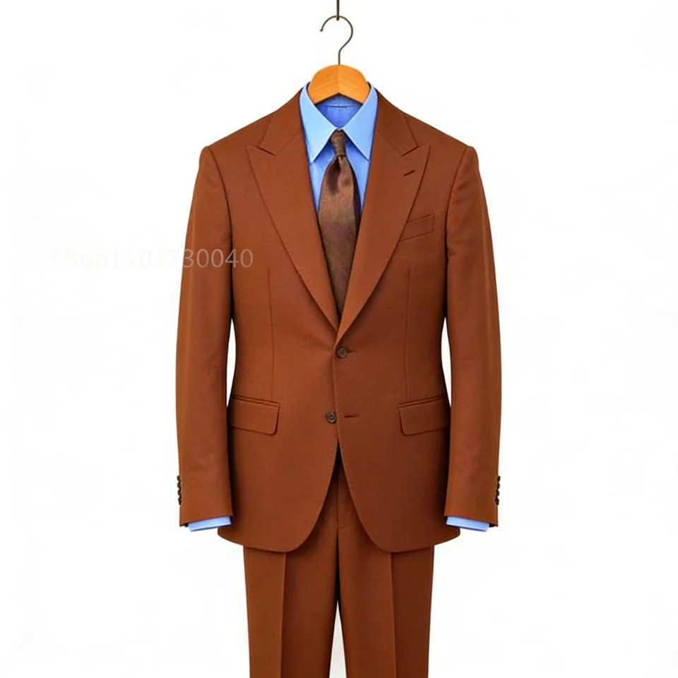 Formal 3PCS Men Tuxedos Fashion Blazer Vest Pants Business Men Suits Peaked Lapel Blazer Suits for Party Wedding Groom Tuxedos M260313