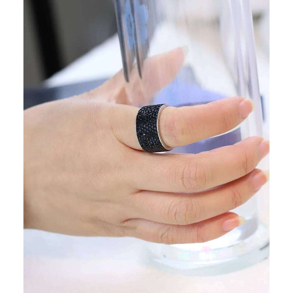 Mix Color 316L Stainless Steel 8 Row Crystal Pave Wedding Birthday Gift Fashion Jewelry Rings for Girls Dropshipping H260312