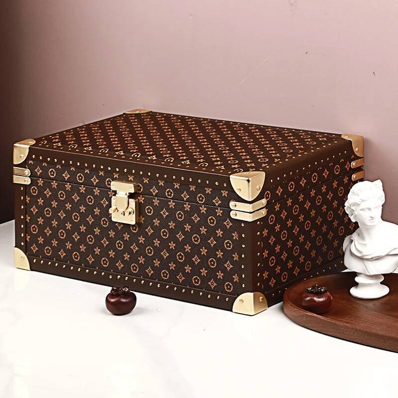 Capacity Large High-Fashion Handheld Cosmetic Bag PVC Waterproof Portable Vintage & Toiletry Organizer