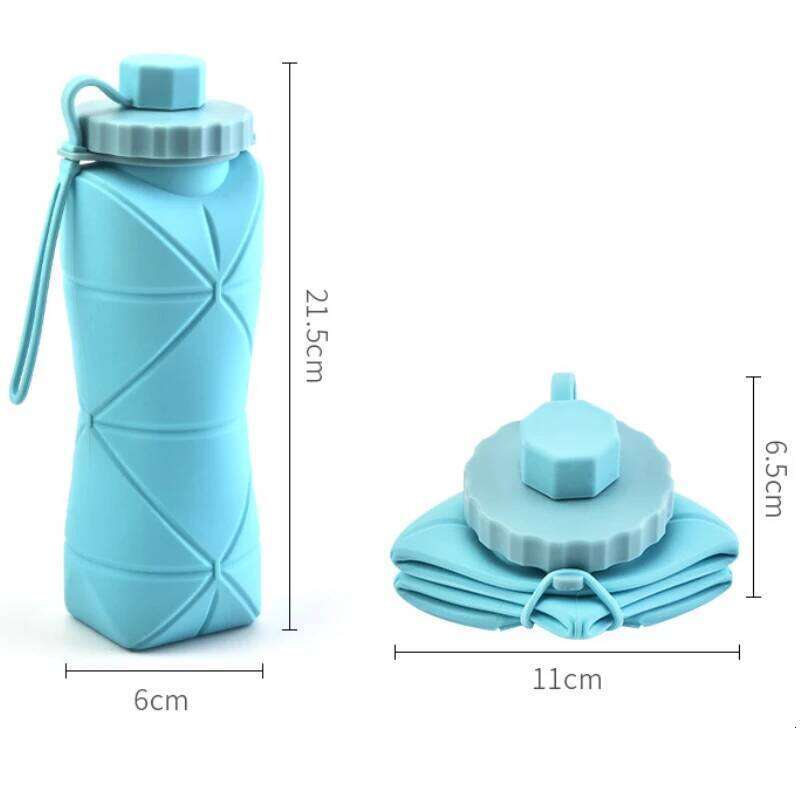 Silicone folding Water High temperature Resistant safe Odorless portable Retractable cup Sports water kettle travel Z260313